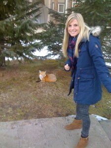 me and our pet fox!!!