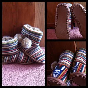Snowflake Slippers "Sock Stripe"