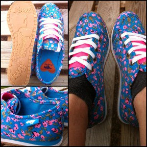 Andrea Shoe: Happy Flower Blue